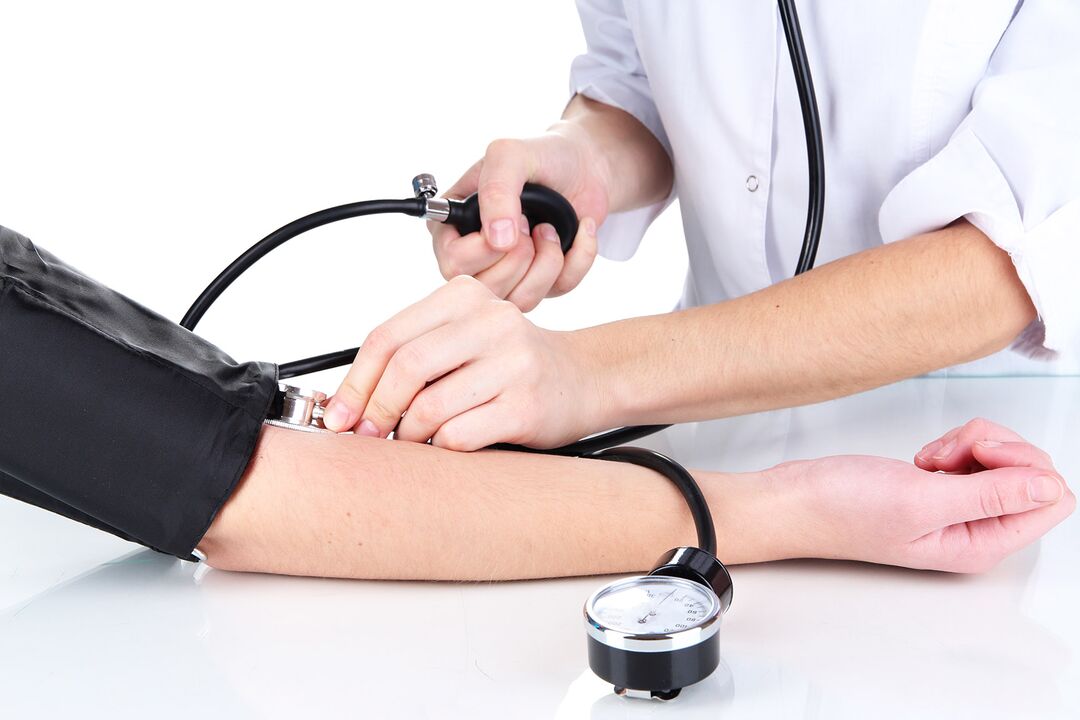 Increased pressure - a sign of hypertension